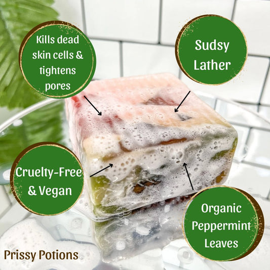 Prissy Peppermint Infused Soap - Prissy Potions